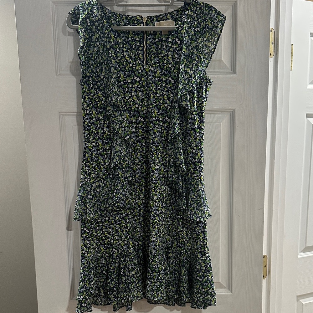 MICHAEL Michael Kors Green Floral Midi Dress